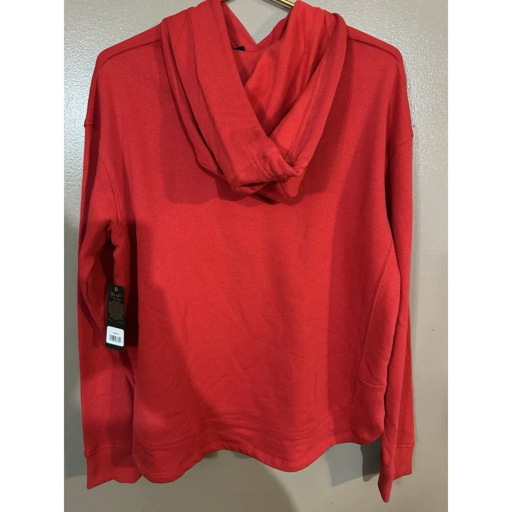 Wrangler Retro Spellout Logo Red Hoodie Sweater Womens Medium NWT - Picture 8 of 8